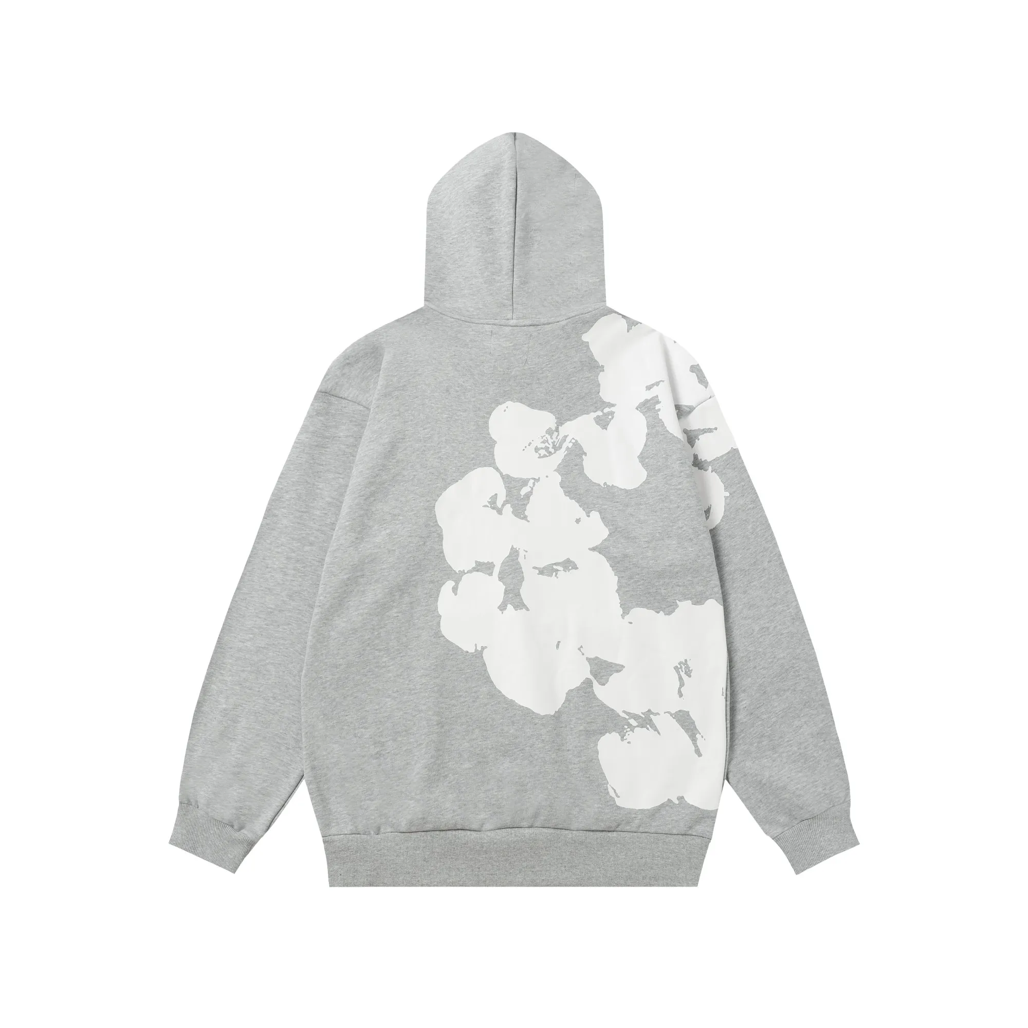 6002# DENIM TEARS Kapok European and American trendy brand high-quality printed hooded sweatshirt set. Terry fabric weighs 380 grams. Threads are customized and dyed in the same color. Color Black Gray Purple Size S-XL
